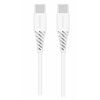 Swissten Power Delivery USB-C apa - USB-C apa Adat és töltő kábel - Fehér (2.5m) (71506530)