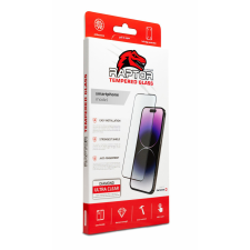 Swissten Raptor Diamond Ultra Clear Apple iPhone 16e 3D üvegfólia - edzett, fekete mobiltelefon kellék
