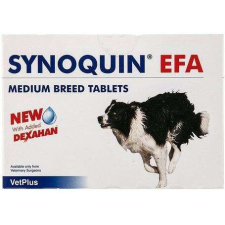  Synoquin EFA ízletes porcvédő tabletta közepes testű kutyáknak (2 x 30 db) 60 db vitamin, táplálékkiegészítő kutyáknak