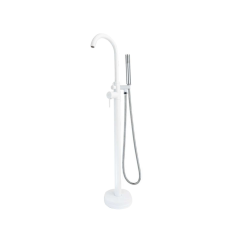 Szabadon álló kádcsaptelep, Blackswan, M12 típus, fehér modell, mérete 112 cm csaptelep