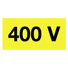 Szabvanytabla.hu 400 V - öntapadó , 20 x 10 mm információs címke