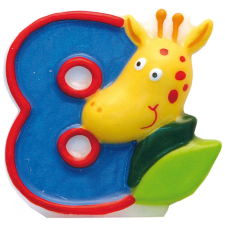  Szafari tortagyertya, számgyertya 8-as party kellék