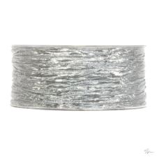  Szalag gyûrt, csillogós textil 38 mm x 10 m ezüst dekorációs kellék