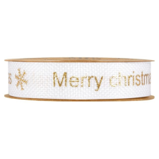  Szalag Merry Christmas fellirattal 25 mm x 10 m dekorációs kellék