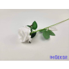  Szálas bársonyos rózsa 51 cm - Fehér