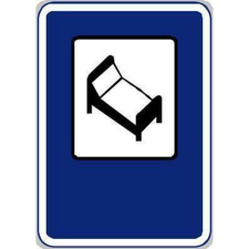  Szálloda vagy motel (IJ10) közlekedési tábla információs címke