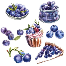  Szalvéta – Blueberries papírárú, csomagoló és tárolóeszköz