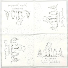  Szalvéta - jegesmedvék papírárú, csomagoló és tárolóeszköz