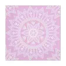 Szalvéta lila mandala 33x33 cm, 20 db/ csomag papírárú, csomagoló és tárolóeszköz