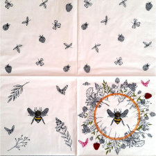  Szalvéta – méhecske koszorúban papírárú, csomagoló és tárolóeszköz