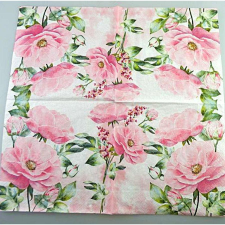  Szalvéta – rózsaszín rózsák papírárú, csomagoló és tárolóeszköz