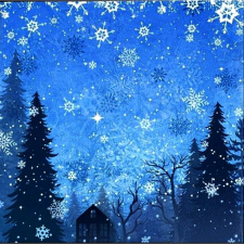  Szalvéta - téli éjszaka papírárú, csomagoló és tárolóeszköz