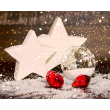 Számfestő Advent, Csillagok - vászonkép grafika, keretezett kép