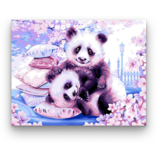 Számfestő Aranyos pandák - számfestő készlet kreatív és készségfejlesztő