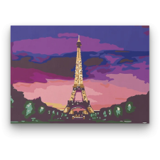 Számfestő Eiffel Torony Hajnalban - számfestő készlet kreatív és készségfejlesztő