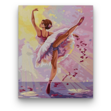 Számfestő Elegáns balerina - előszínezett számfestő készlet (50x65cm) kreatív és készségfejlesztő