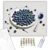Számfestő.hu Áfonyák Fehér Tányéron - számfestő készlet – 80×100 cm (Keretre feszítve)
