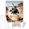 Számfestő.hu AH-64 Apache Helikopter Sziklás Terepen - számfestő készlet – 40×50 cm (Keretre feszítve)