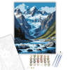 Számfestő.hu Alaszkai Gleccser a Hegyek Között - számfestő készlet – 40×50 cm (Keretre feszítve)