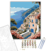 Számfestő.hu Amalfi-parti Kilátás - számfestő készlet – 40×50 cm (Keretre feszítve)
