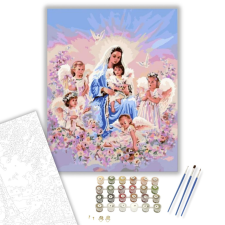 Számfestő.hu Angyalok - számfestő készlet – 40×50 cm (Keretre feszítve) kreatív és készségfejlesztő