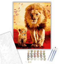 Számfestő.hu Apa és fia - számfestő készlet – 40×50 cm (Keretre feszítve) kreatív és készségfejlesztő