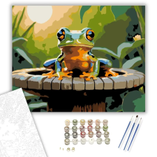 Számfestő.hu Apró Faág Békája - számfestő készlet – 60×70 cm (Keret nélkül) kreatív és készségfejlesztő