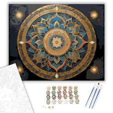 Számfestő.hu Arany és Kék Mandala - számfestő készlet – 60×70 cm (Keret nélkül) kreatív és készségfejlesztő