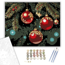 Számfestő.hu Aranyló Ünnepi Csillogás - számfestő készlet – 40×50 cm (Keretre feszítve) kreatív és készségfejlesztő