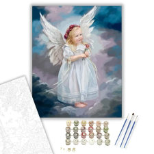 Számfestő.hu Aranyos kisangyal - számfestő készlet – 80×100 cm (Keretre feszítve) kreatív és készségfejlesztő