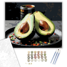 Számfestő.hu Avokádó Modern Tálalásban - számfestő készlet – 40×50 cm (Keretre feszítve) kreatív és készségfejlesztő