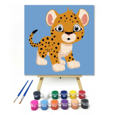 Számfestő.hu Baby tigris - gyerek számfestő készlet – 50×50 cm (Keret nélkül) kreatív és készségfejlesztő
