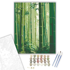 Számfestő.hu Bambuszerdő Nyugalma - számfestő készlet – 40×50 cm (Keretre feszítve) kreatív és készségfejlesztő