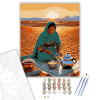 Számfestő.hu Berber Nő és a Sivatagi Tea - számfestő készlet – 40×50 cm (Keretre feszítve)
