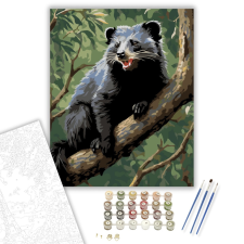 Számfestő.hu Binturong a Dzsungelben - számfestő készlet – 40×50 cm (Keretre feszítve) kreatív és készségfejlesztő