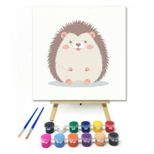 Számfestő.hu Bolyhos sündisznó - gyerek számfestő készlet – 30×30 cm (Keretre feszítve) kreatív és készségfejlesztő