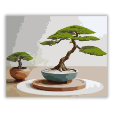 Számfestő.hu Bonsai és Kavicsmintás Zen Kert - számfestő készlet kreatív és készségfejlesztő