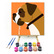 Számfestő.hu Boxer - gyerek számfestő készlet – 40×40 cm (Keret nélkül) kreatív és készségfejlesztő