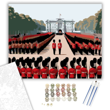 Számfestő.hu Buckingham Palota Őrségváltás - számfestő készlet – 40×50 cm (Keretre feszítve) kreatív és készségfejlesztő