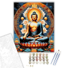 Számfestő.hu Buddha és Lótuszok Kozmikus Fényben - számfestő készlet – 40×50 cm (Keretre feszítve)