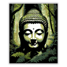 Számfestő.hu Buddha Fej és Páfrányok Zen Kertben - számfestő készlet kreatív és készségfejlesztő