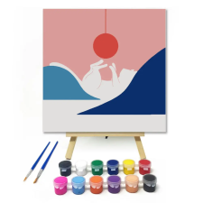 Számfestő.hu Cica Játék - gyerek számfestő készlet – 30×30 cm (Keretre feszítve) kreatív és készségfejlesztő