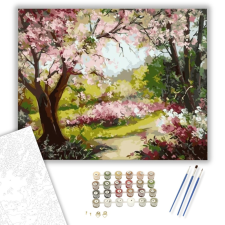 Számfestő.hu Cseresznye fa az erdőben - számfestő készlet – 40×50 cm (Keretre feszítve) kreatív és készségfejlesztő