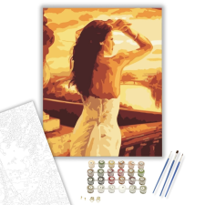 Számfestő.hu Csinos Nő - számfestő készlet – 40×50 cm (Keretre feszítve) kreatív és készségfejlesztő