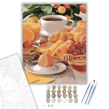 Számfestő.hu Csodás reggeli - számfestő készlet – 40×50 cm (Keretre feszítve) kreatív és készségfejlesztő