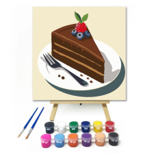 Számfestő.hu Csokoládés álom - gyerek számfestő készlet – 20×20 cm (Keretre feszítve) kreatív és készségfejlesztő