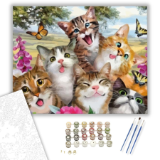 Számfestő.hu Csoportkép - számfestő készlet – 40×50 cm (Keretre feszítve) kreatív és készségfejlesztő