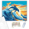 Számfestő.hu Delfin a Hullámok Csúcsán - számfestő készlet – 60×70 cm (Keretre feszítve)
