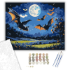 Számfestő.hu Denevérek teliholdnál - számfestő készlet – 40×50 cm (Keretre feszítve)