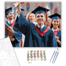 Számfestő.hu Diplomás Fiatalok Ünneplése - számfestő készlet – 40×50 cm (Keretre feszítve) kreatív és készségfejlesztő